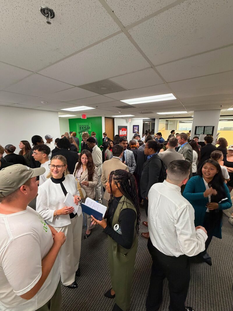 A packed 5 Pillar Solutions office event
